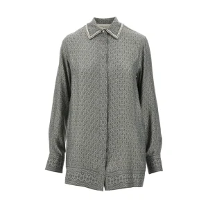 Clearance Strass-embellished collar silk-blend shirt Shirts