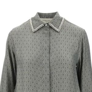 Clearance Strass-embellished collar silk-blend shirt Shirts