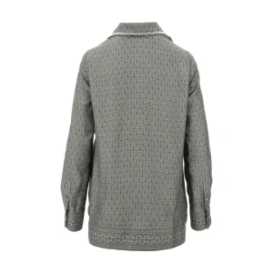 Clearance Strass-embellished collar silk-blend shirt Shirts