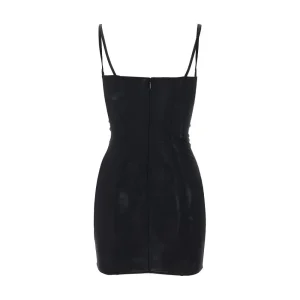 Fashion Strass-embellished sablé mini dress Dresses
