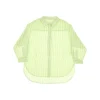 Fashion Strass-embellished striped oversized shirt Kids Clothing