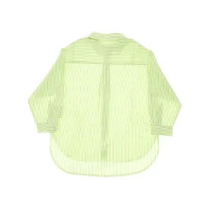 Fashion Strass-embellished striped oversized shirt Kids Clothing