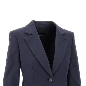 Sale Stretch cotton-blend single-breasted jacket Jackets