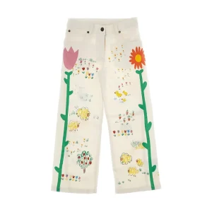 Clearance Stretch denim printed pants Kids Clothing