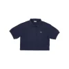Outlet Stretch jersey cropped polo shirt Kids Clothing