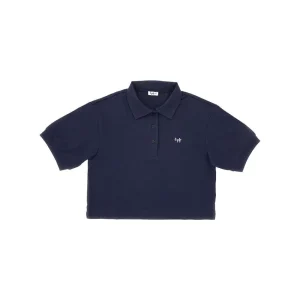 Outlet Stretch jersey cropped polo shirt Kids Clothing