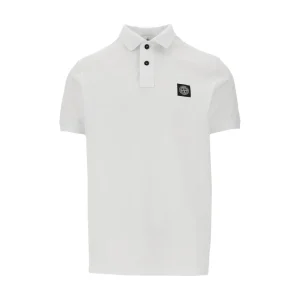 Hot Stretch pique polo shirt with logo patch T-Shirts And Polo Shirts