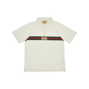 Discount Stretch piquet polo shirt with Web ribbon Kids/BOY Clothing