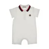 Best Stretch piquet rompers with logo patch Kids/BOY Clothing