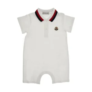 Best Stretch piquet rompers with logo patch Kids/BOY Clothing