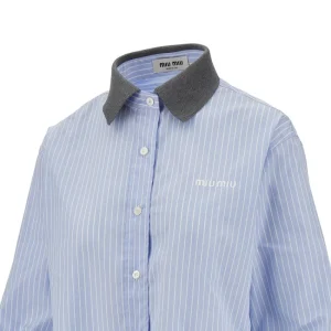 New Striped cotton cropped shirt Shirts