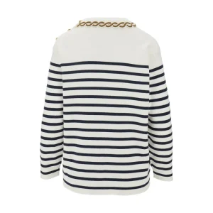 Sale Striped cotton sweater with Knitwear