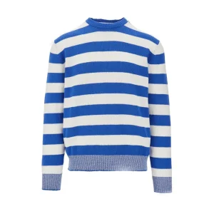 Discount Striped cotton-blend sweater Knitwear