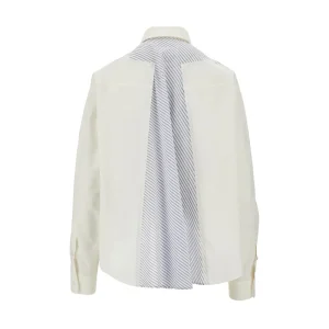 Online Striped inlay cropped shirt Shirts