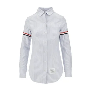 Online Striped Oxford shirt with grosgrain armbands Shirts
