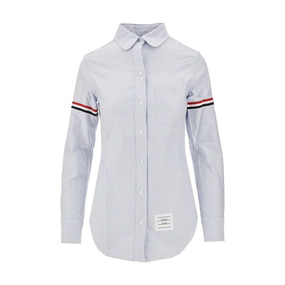 striped_oxford_shirt_with_0.webp Online Striped Oxford shirt with grosgrain armbands Shirts