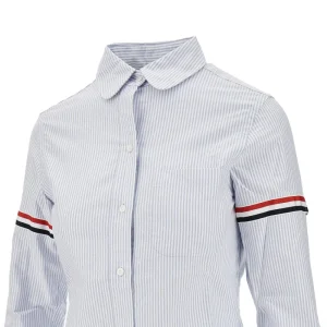 Online Striped Oxford shirt with grosgrain armbands Shirts