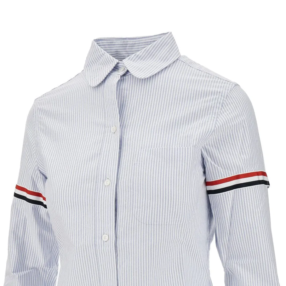striped_oxford_shirt_with_1.webp Online Striped Oxford shirt with grosgrain armbands Shirts