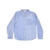 Hot Striped patchwork cotton shirt Kids/BOY Clothing