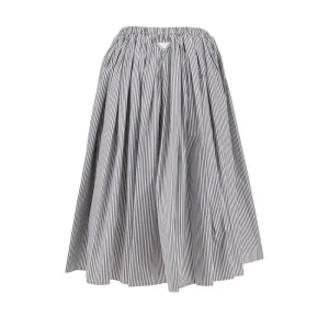Outlet Striped poplin midi skirt Skirts