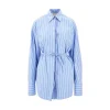 Online Striped poplin oversized shirt Shirts
