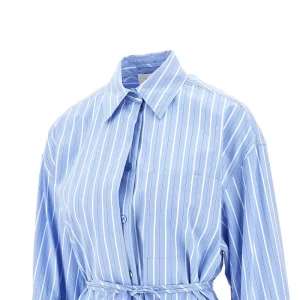 Online Striped poplin oversized shirt Shirts