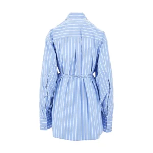 Online Striped poplin oversized shirt Shirts