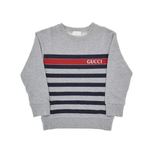 Hot Striped print crewneck sweatshirt Kids/BOY Clothing