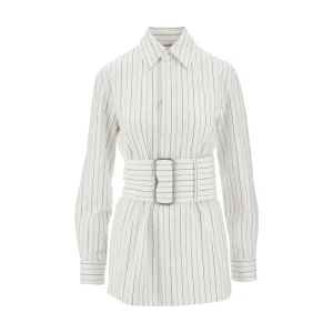 Best Striped shirt with belt Shirts