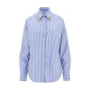 Online Striped shirt with crystals embroidery Shirts