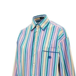 Fashion Striped shirt with velvet piping Shirts