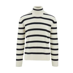 New Striped wool-blend turtleneck sweater Knitwear