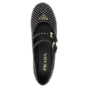 New Suede leather ballet flats with rhinestones Flat Shoes