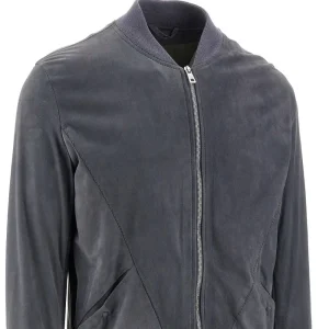 Best Suede leather blouson jacket Outerwear