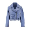 Best Suede leather cropped Biker jacket Jackets