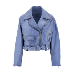 Best Suede leather cropped Biker jacket Jackets