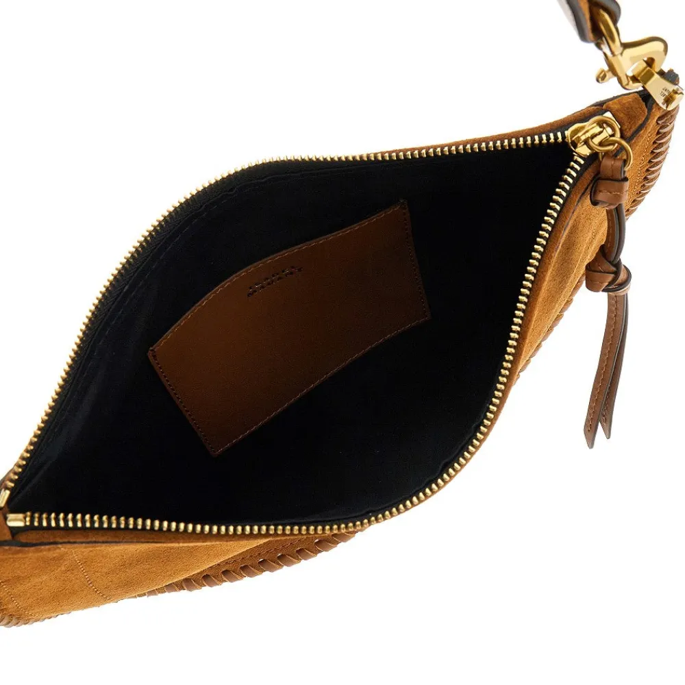 suede_leather_oskan_soft__2.webp Clearance Suede leather Oskan Soft Zip bag Shoulder Bags
