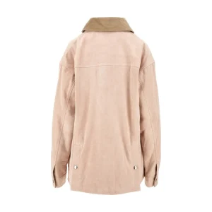 Hot Suede leather parka jacket Outerwear