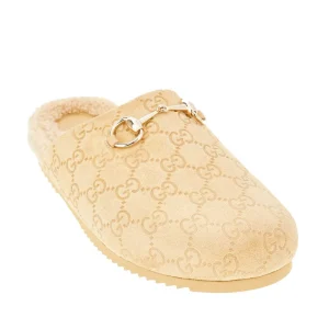 Fashion Suede leather sabot with Horsebit detail Flat Shoes