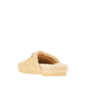 Fashion Suede leather sabot with Horsebit detail Flat Shoes
