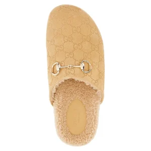 Fashion Suede leather sabot with Horsebit detail Flat Shoes