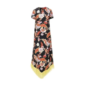 Hot Swing' silk dress with feathers Dresses