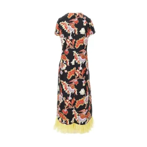 Hot Swing' silk dress with feathers Dresses