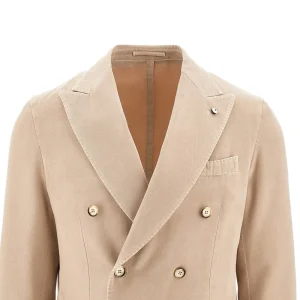 Outlet Tailored double-breated twill jacket Jackets