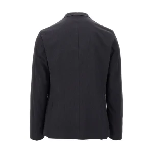 Outlet Technical seersucker single-breasted jacket Jackets