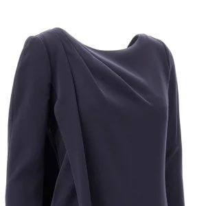 Outlet Techno cady dress with draped panel Dresses