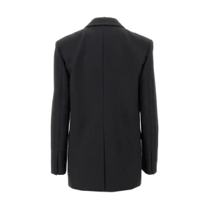 Outlet Techno wool blazer jacket with satin collar Jackets
