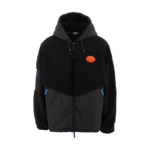 Outlet Teddy fleece and nylon blouson jacket Outerwear