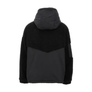 Outlet Teddy fleece and nylon blouson jacket Outerwear