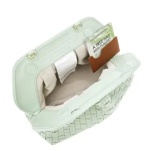 Outlet Tia' micro weaved vegan leather clutch Clutches